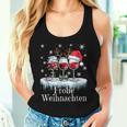 Christmas Red Wine Merry Christmas Reindeer Santa Claus Tank Top Frauen Geschenke für Sie