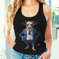 Cow Women's Cow In Suit Cow Tank Top Frauen Geschenke für Sie