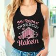 Crochet Knitting Saying Wool Needle Women's Tank Top Frauen Geschenke für Sie