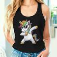 Dabbing Unicorn Costume Rainbow Colourful Carnival Fancy Dress Tank Top Frauen Geschenke für Sie