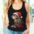 Donkey Merry Christmas Lights Santa Hat Xmas Snow Tank Top Frauen Geschenke für Sie