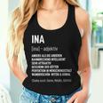 First Name Woman Saying Birthday Name Ina Tank Top Frauen Geschenke für Sie