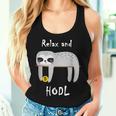 Bitcoin Krypto Sloth Hodl Tank Top Frauen Geschenke für Sie