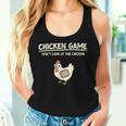 Chicken Game Ltd Divertido Diseño De Pollo Con Texto En Inglés Don't Look Niños Negro Manga De Doble Puntada Camiseta sin mangas para mujer Regalos para ella