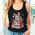 Christmas Bunny Santa Hat Rabbit Christmas Tank Top Frauen Geschenke für Sie