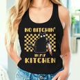 No In In My Kitchen Cooking Cat Sarcastic Cooking Tank Top Frauen Geschenke für Sie