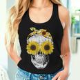 Skull Sunflower Skeleton Bandana Sunflower Skull Tank Top Frauen Geschenke für Sie