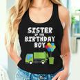 Garbage Truck Sister Birthday Boy Balloons Birthday Party Camiseta sin mangas para mujer Regalos para ella