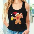 Gingerbread Man With Beer Christmas Xmas Jumper Tank Top Frauen Geschenke für Sie