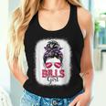 Girl Bills Retro Messy Bun Fan Team Women Tank Top Gifts for Her