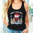 Glass Red Wine Gnome Christmas Tank Top Frauen Geschenke für Sie