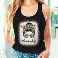 Grammy Life Bleached Leopard Messy Bun Mother's Day Women Tank Top Gifts for Her