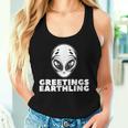 Greetings Earthling Alien For Nager Tank Top Frauen Geschenke für Sie