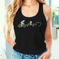 Heartbeat Bicycle Beer Humour Idea Cyclist Tank Top Frauen Geschenke für Sie