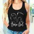 Horse & Rider Horse Girl Riding Girls Women's S Tank Top Frauen Geschenke für Sie