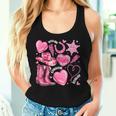 Howdy Valentine Day Western Cowgirl Xoxo Disco Heart Women Women Tank Top Gifts for Her