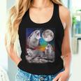 Howling Wolf Otter Moon Galaxy Parody Tank Top Frauen Geschenke für Sie