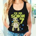 Ich Bin Schon 7 Years Boy Girl Birthday Turtle Tank Top Frauen Geschenke für Sie