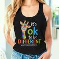 Its Ok To Be Different Autism Awareness Giraffe Autistic Women Tank Top Gifts for Her