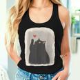 Japanese Anime Cute Cat Heart Kawaii Black Cat Heart Girls Women Tank Top Gifts for Her