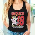 Ladies 18Th Birthday Unicorn Girl 18 Years Fun Tank Top Frauen Geschenke für Sie