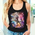 Laser Eyes Space Cat On Sloth Dinosaur Rainbow Tank Top Frauen Geschenke für Sie