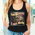 Life Is Soup Ironic Raccoon Women’s Tank | Fun Meme Wear Gifts for Her