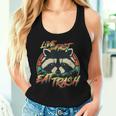 Live Fast Eat Trash Retro Trash Panda Raccoon Women Tank Top Gifts for Her