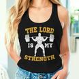 The Lord Is My Strength Christian Gym Jesus Workout S Tank Top Frauen Geschenke für Sie