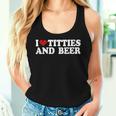 With I Love Tittis And Beer Motif Tank Top Frauen Geschenke für Sie