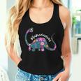 Mamasaurus Brontosau Dinosaur Mama Saurus Family Cute Flower Camiseta sin mangas para mujer Regalos para ella