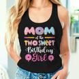 Mom Of The Two Sweet Birthday Girl Donut 2Nd Birthday Women Tank Top Gifts for Her