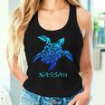 Nassau Bahamas Vintage Retro Tribal Sea Turtle Vacation Women Tank Top Gifts for Her