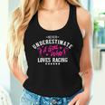 Ne Sous-Estimez Jamais Une Fille Qui Aime La Course Dirt Track Racer Débardeur pour femme Cadeaux pour elle