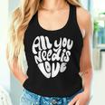 All You Need Is Love Retro Style Valentine's Day Heart Women Women Tank Top Gifts for Her