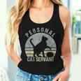 Personal Cat Servant Black Cat Lovers Owners Mom Dad Women Tank Top Gifts for Her