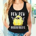 Pew Pew Madafakas Crazy Chicken Gun Regalos Divertidos Camiseta sin mangas para mujer Regalos para ella