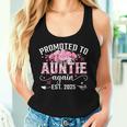 Promoted To Auntie Again Est 2025 Floral Soon To Be Auntie Women Tank Top Gifts for Her