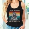 Raccoon Captain Women's Tank Top - Vintage Nautical Humor Gifts for Her