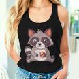 Raccoon Raccoon With Cookie -Adults Small Women Tank Top Gifts for Her