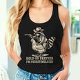 Raccoon Cowboy Tank Top - Western Humor - Small Women's Vintage Style Gifts for Her