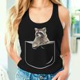 Raccoon in Pocket Women's Tank Top - Cute and Fun Design Gifts for Her