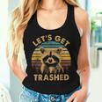 Raccoon Lovers Adorable Animal Let's Get Trashed Small Women Tank Top Gifts for Her