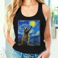 Raccoon Starry Night Van Gogh Women’s Tank Top - Art Lover’s Delight Gifts for Her