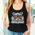 Retro Raccoon Women's Tank Top - Animal Lover's Sunglasses Style Gifts for Her