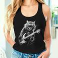 Rock Cat With Guitar Cat Motif Man Woman Tank Top Frauen Geschenke für Sie