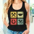 Schmied Hammer Forged Hammer Forged Pliers Horseshoe Tank Top Frauen Geschenke für Sie