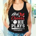 She Cheers He Plays Mom Of Both Cheer And Baseball Mom Women Tank Top Gifts for Her