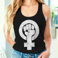 Símbolo Feminista Derechos Es Retrointage Grunge Camiseta sin mangas para mujer Regalos para ella