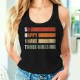 So Happy I Have Three Girls Sarcastic Dad Of Three Girls Women Tank Top Gifts for Her